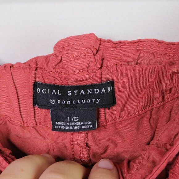 Social Standard by Sanctuary | Paper Bag Tie Waist Pull on Pants Large - Picture 5 of 7
